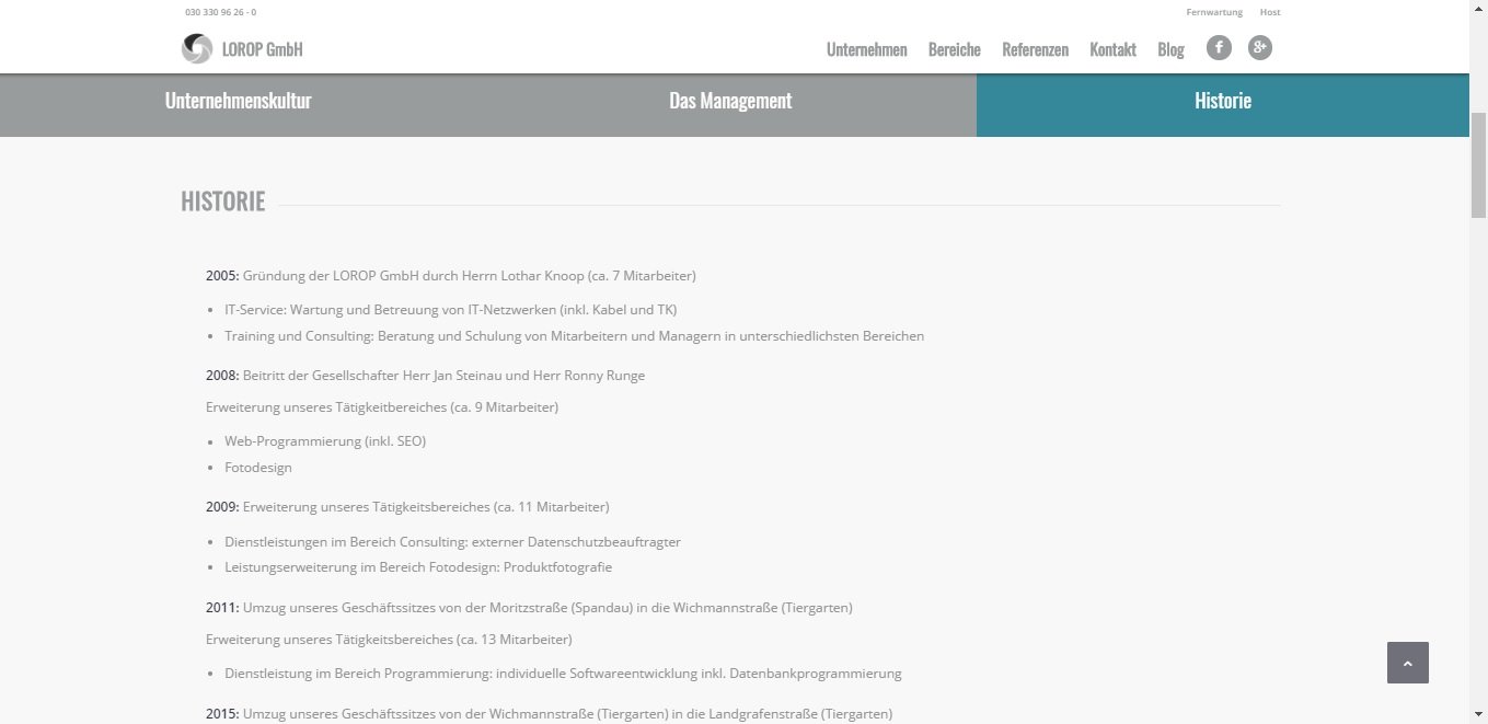 Beispiel Unternehmensgeschichte