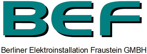 Referenz: Logo der Berliner Elektroinstallation Fraustein GmbH (BEF)